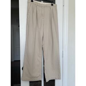 Abercrombie and Fitch | women’s high rise wide leg pleated pants cotton 29/8 S